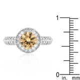 Champagne Halo Engagement Ring