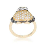 Jet Black Cubic Zirconia Penguin Fashion Ring