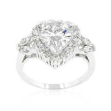 Heart Halo Engagement Ring