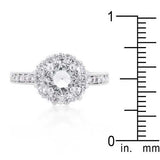 Bella Birthstone Engagement Ring in Clear
