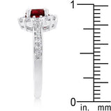 Garnet Halo Engagement Ring