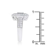 Shira 0.7ct CZ Rhodium Antique Ring