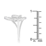Bea 0.4ct CZ Rhodium Pave Butterfly Ring