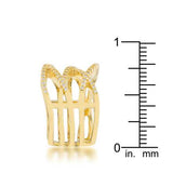 Mandy 0.6ct CZ 14k Gold Contemporary Wide Ring