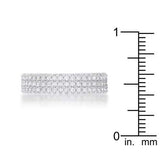 Chare 1.3ct CZ Rhodium Classic Band Ring