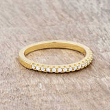 Rina 0.11ct CZ 14k Gold Delicate Band Ring