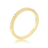 Rina 0.11ct CZ 14k Gold Delicate Band Ring