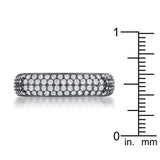 Jana 1.29ct CZ Hematite Contemporary Square Band Ring